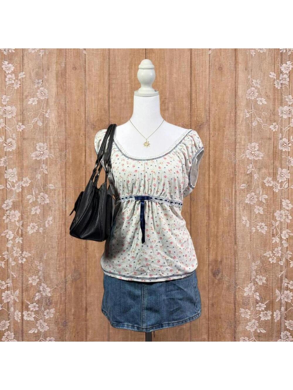 Classic Elements Floral Babydoll Tank Top